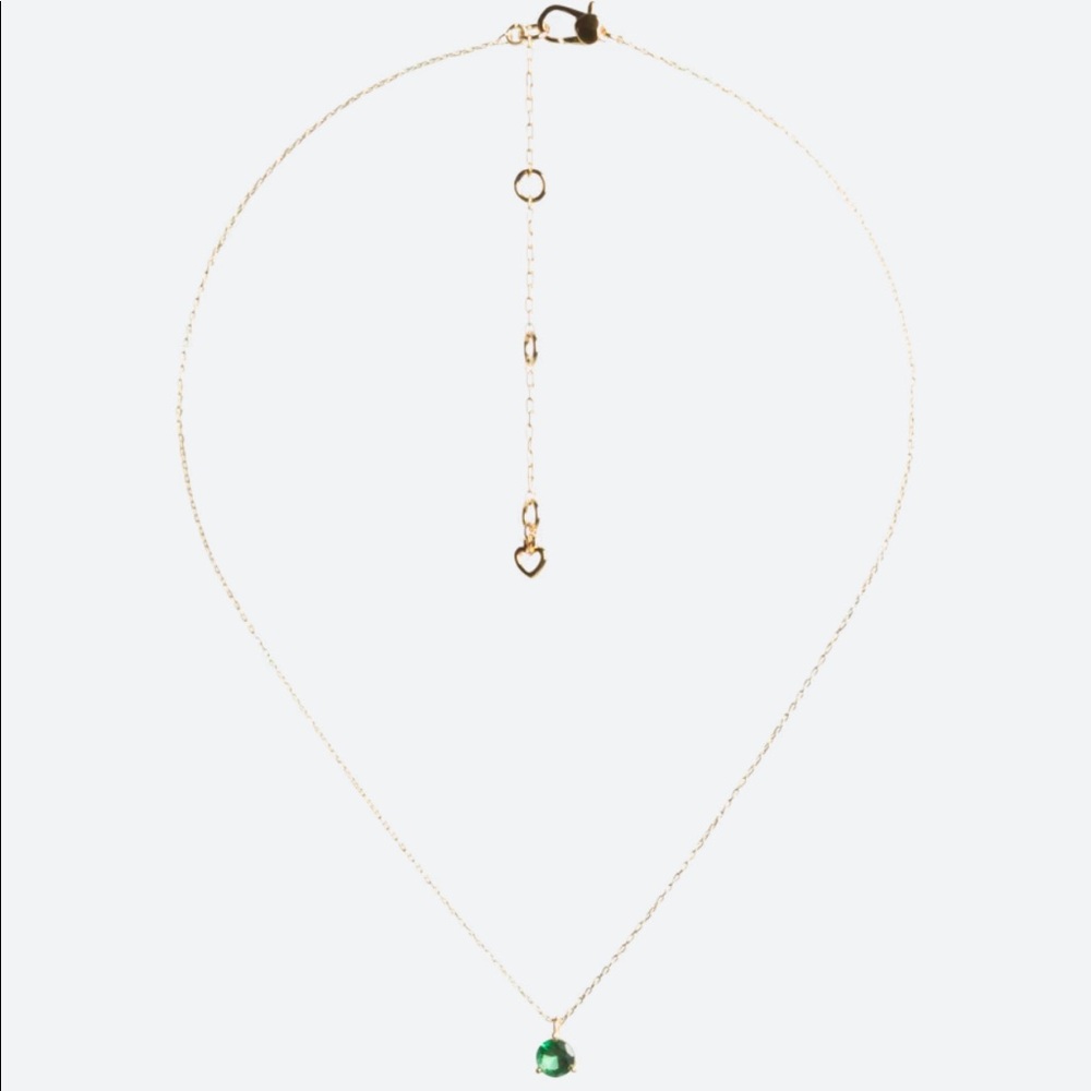 Kate Spade Brilliant Statements Mini Trio Prong Pendant - Green